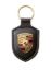 Picture of Porsche Crest Leather Keyring in Black