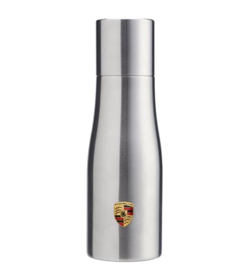 Picture of Silver Porsche Crest Thermal Flask 1Ltr