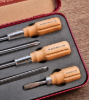 Picture of 5-Piece Wooden-Handle Screwdriver Set with Tool Box